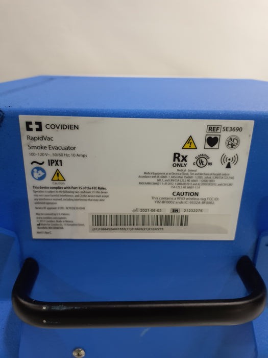 Covidien RapidVac SE3690 Smoke Evacuator