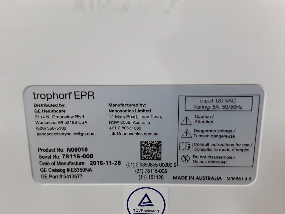 NanoSonics Trophon EPR High Level Disinfection