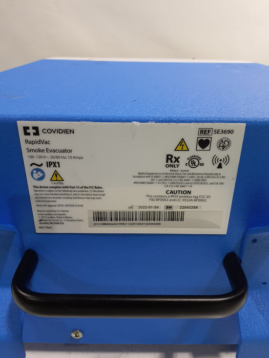 Covidien RapidVac SE3690 Smoke Evacuator