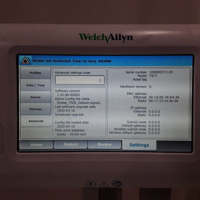 Welch Allyn Connex Spot Wireless - Covidien SpO2, SureTemp Monitor