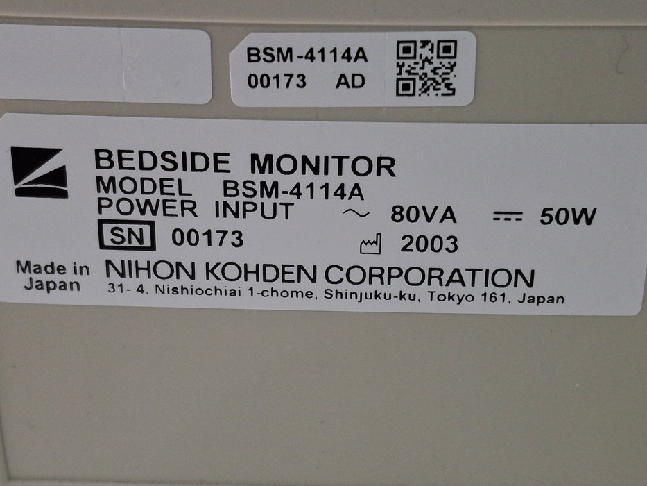 Nihon Kohden BSM-4114A Bedside Monitor