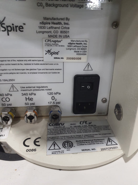 Collins Medical CPL pf Respiratory Analyzer