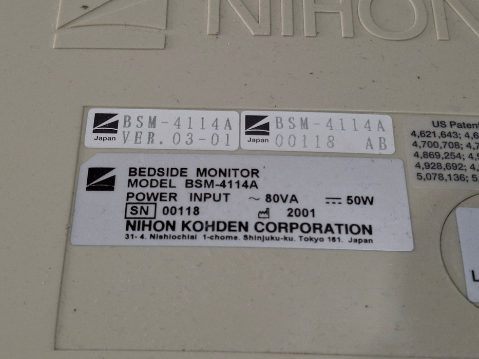 Nihon Kohden BSM-4114A Bedside Monitor