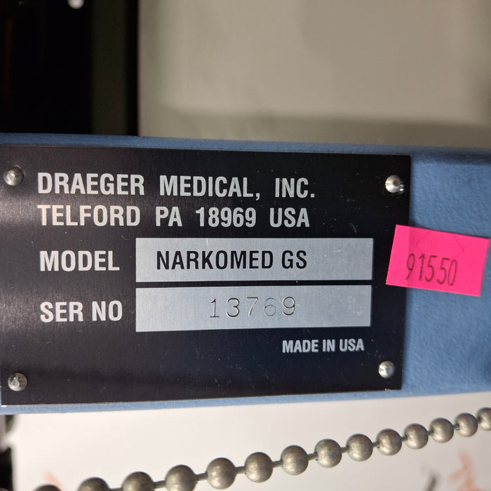 Draeger Medical Narkomed GS Anesthesia Machine