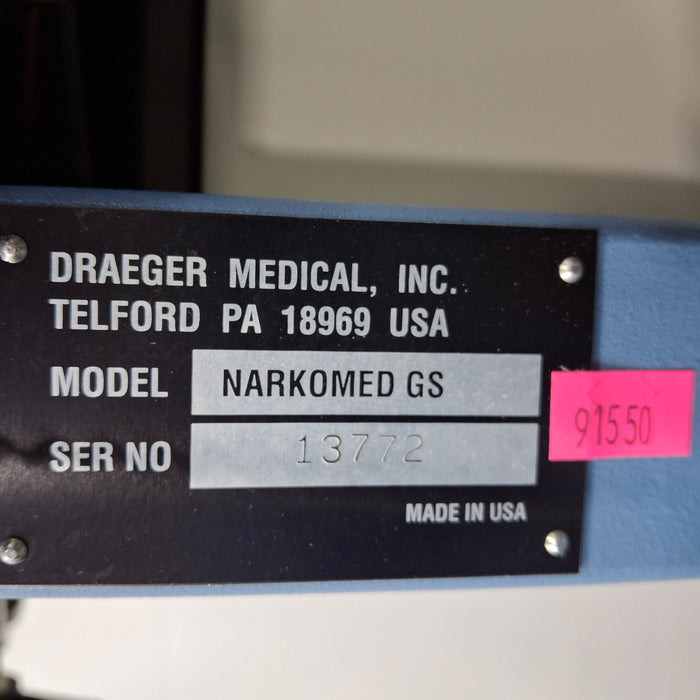 Draeger Medical Narkomed GS Anesthesia Machine