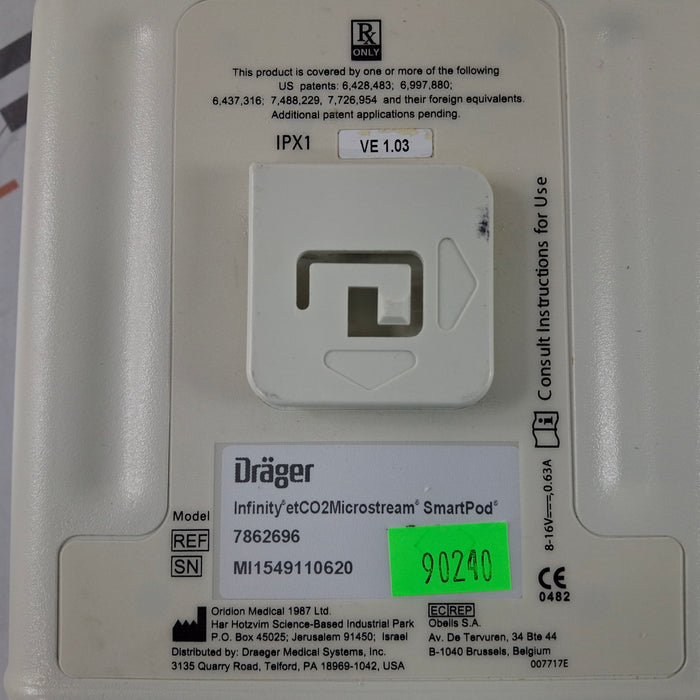 Draeger Medical Infinity etCO2 Microstream SmartPod Module