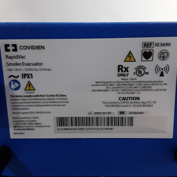 Covidien RapidVac SE3690 Smoke Evacuator