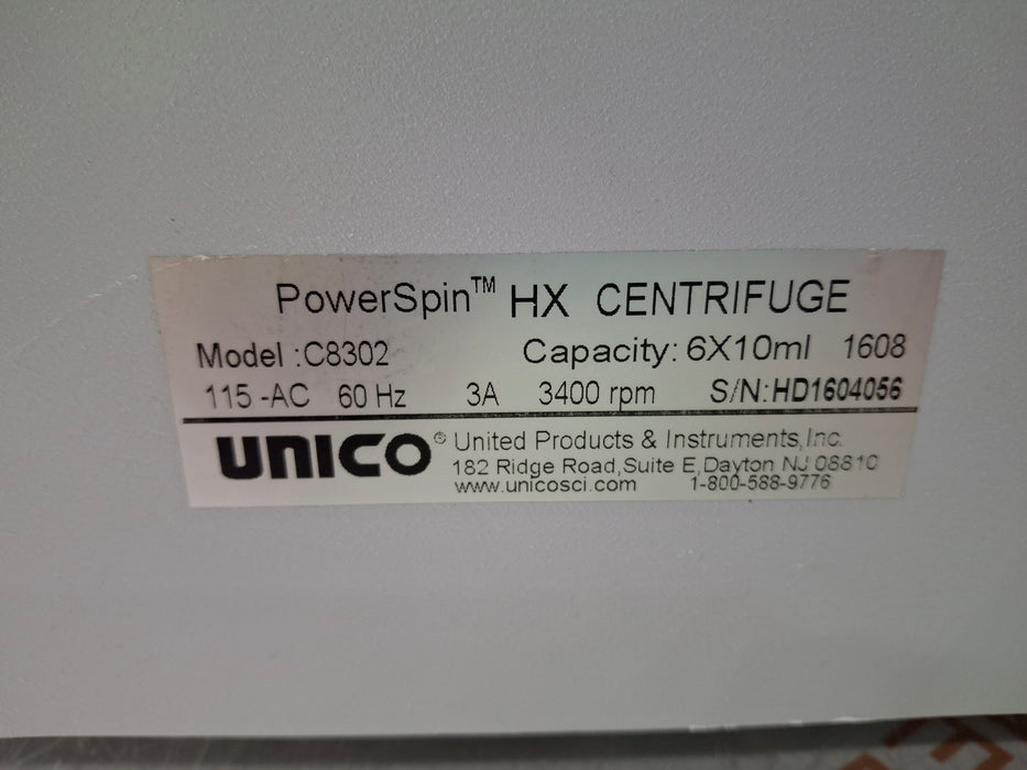 Unico PowerSpin HX Centrifuge