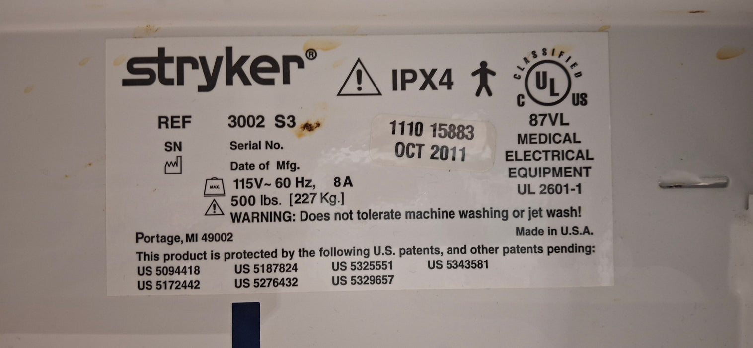 Stryker Secure III 3002 Hospital Bed