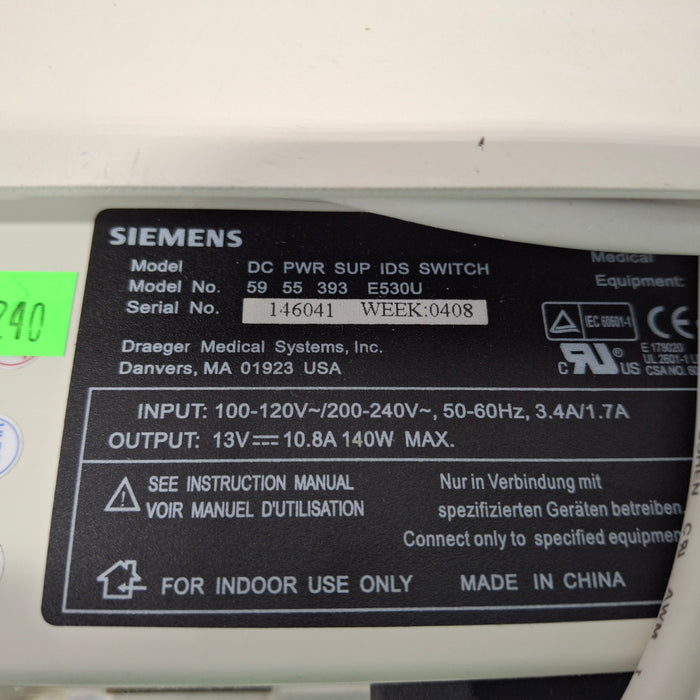 Siemens DC PWR SUP Draeger Infinity Docking Station Power Supply