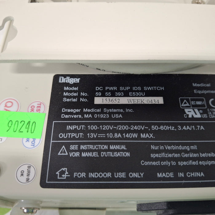 Siemens DC PWR SUP Draeger Infinity Docking Station Power Supply