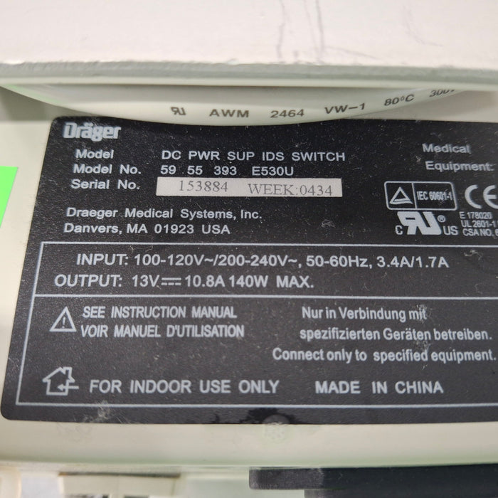 Siemens DC PWR SUP Draeger Infinity Docking Station Power Supply