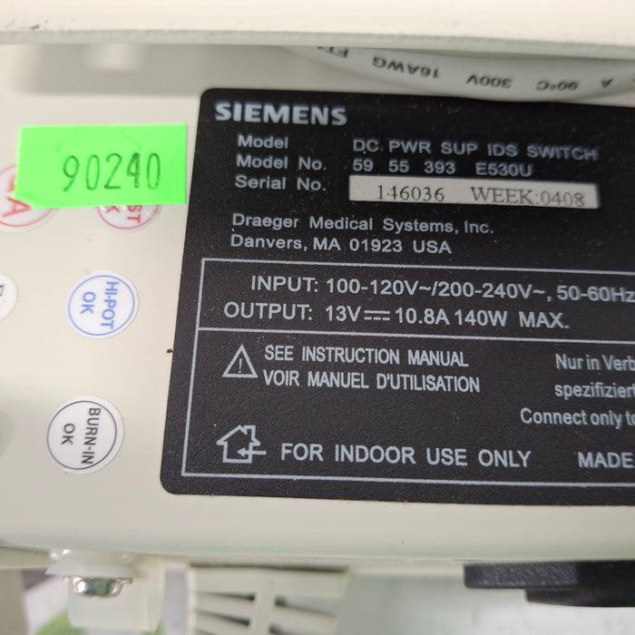 Siemens DC PWR SUP Draeger Infinity Docking Station Power Supply