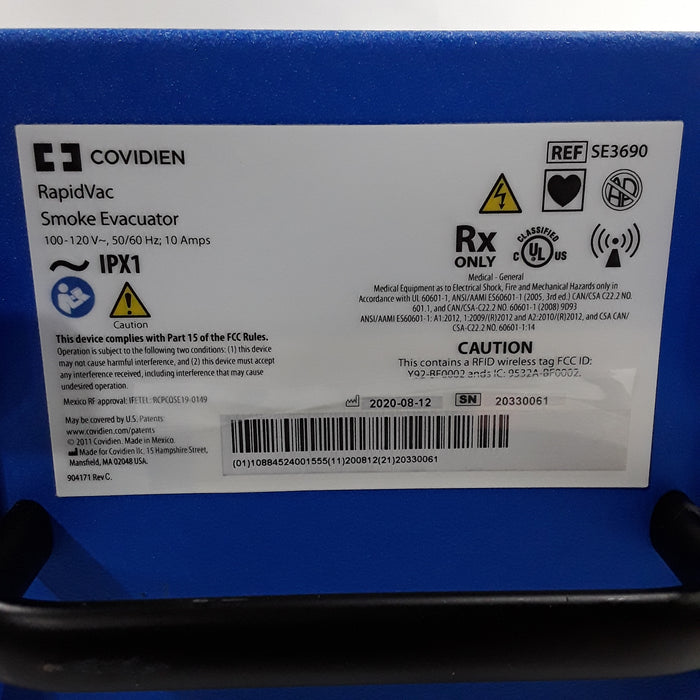 Covidien RapidVac SE3690 Smoke Evacuator