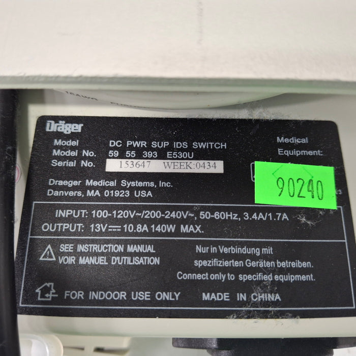 Siemens DC PWR SUP Draeger Infinity Docking Station Power Supply