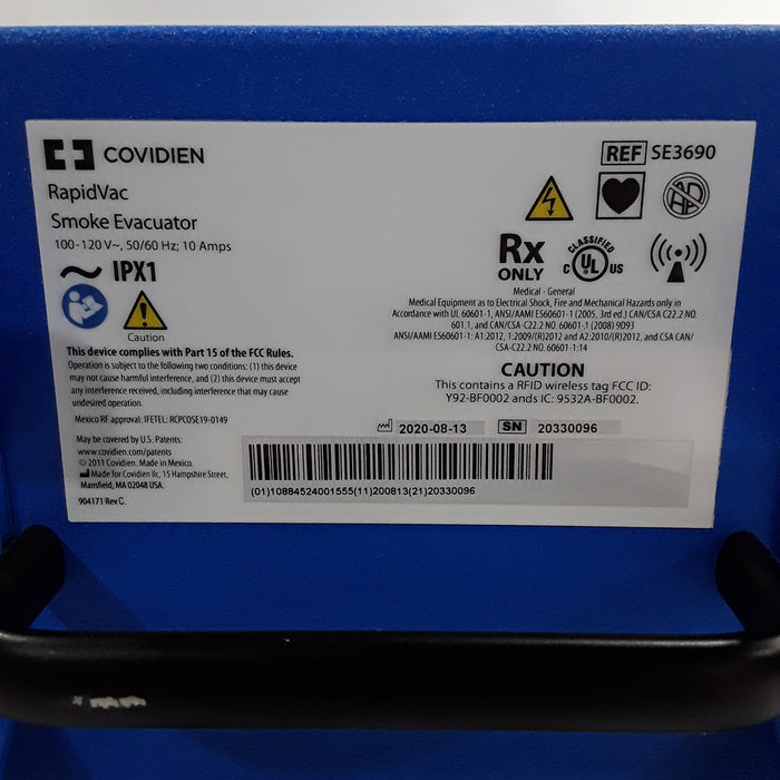 Covidien RapidVac SE3690 Smoke Evacuator