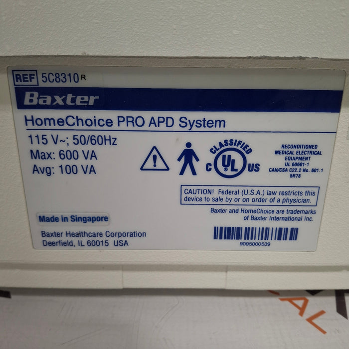 Baxter HomeChoice Pro APD Automated PD Dialysis System