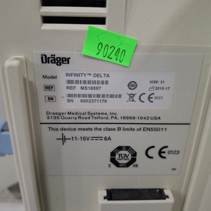 Draeger Medical Infinity Delta Patient Monitor