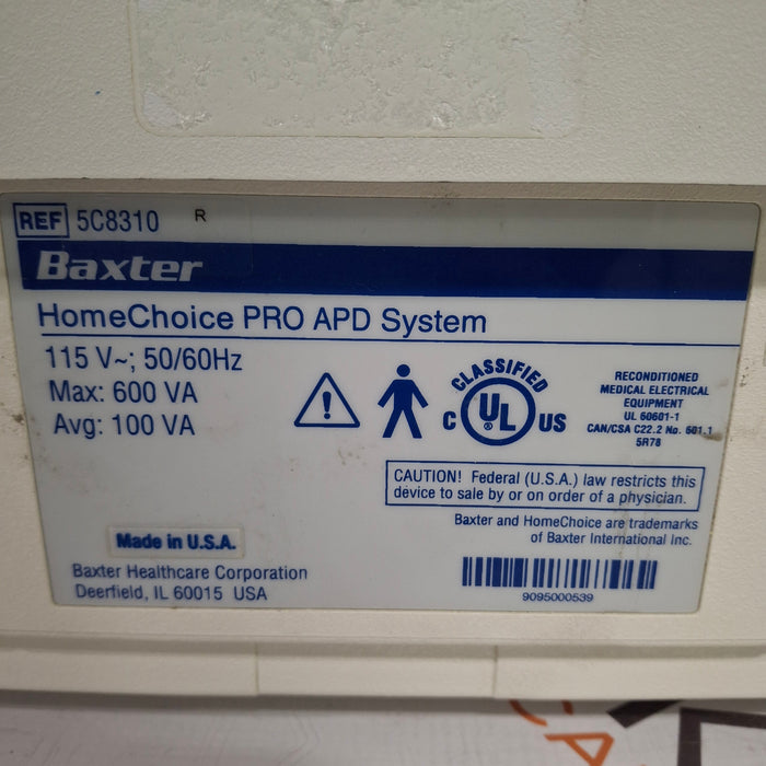 Baxter HomeChoice APD Automated PD Dialysis System