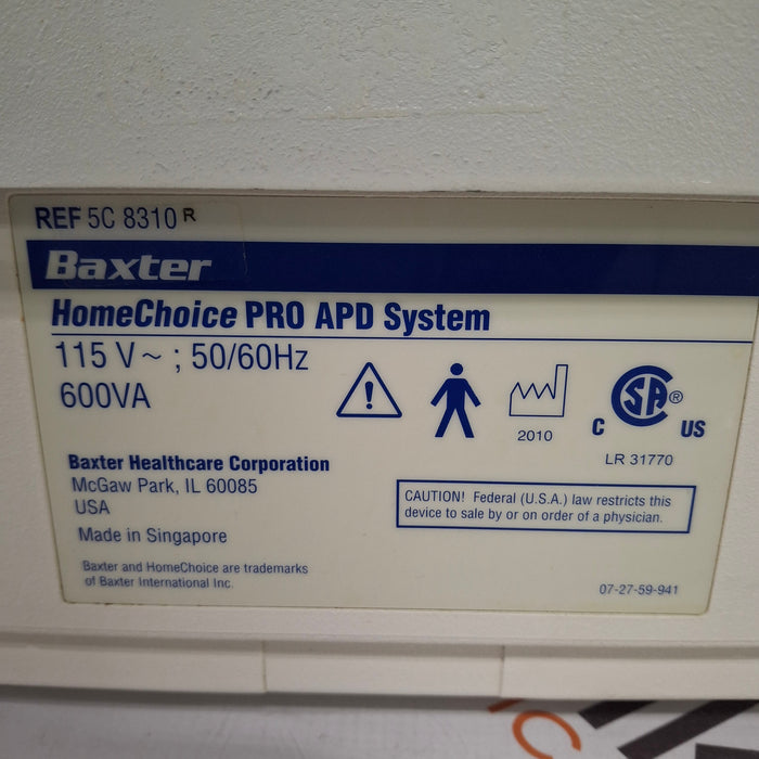 Baxter HomeChoice APD Automated PD Dialysis System