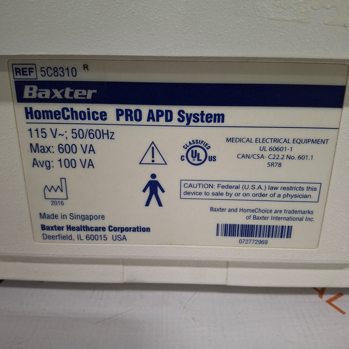 Baxter HomeChoice Pro APD Automated PD Dialysis System