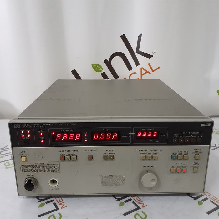 Hewlett Packard Hewlett Packard 4193A Vector Impedance Meter Test Equipment reLink Medical