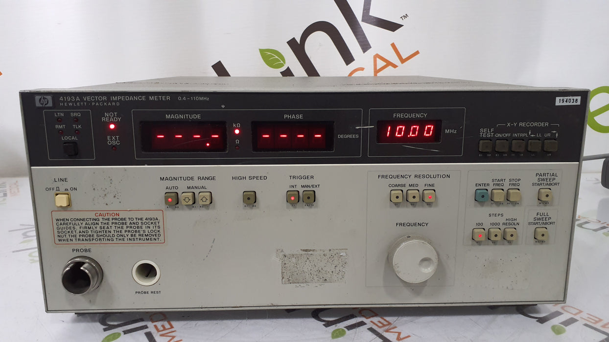 Hewlett Packard Hewlett Packard 4193A Vector Impedance Meter Test Equipment reLink Medical