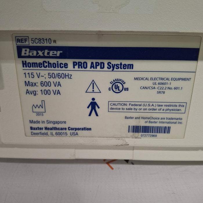 Baxter HomeChoice Pro APD Automated PD Dialysis System