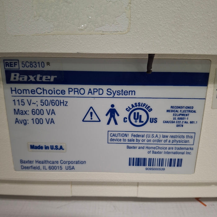 Baxter HomeChoice Pro APD Automated PD Dialysis System