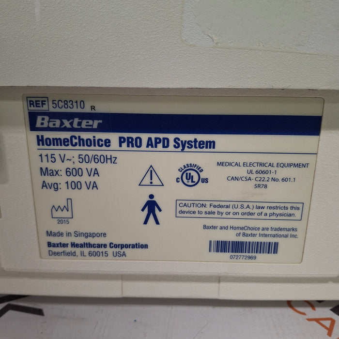 Baxter HomeChoice Pro APD Automated PD Dialysis System