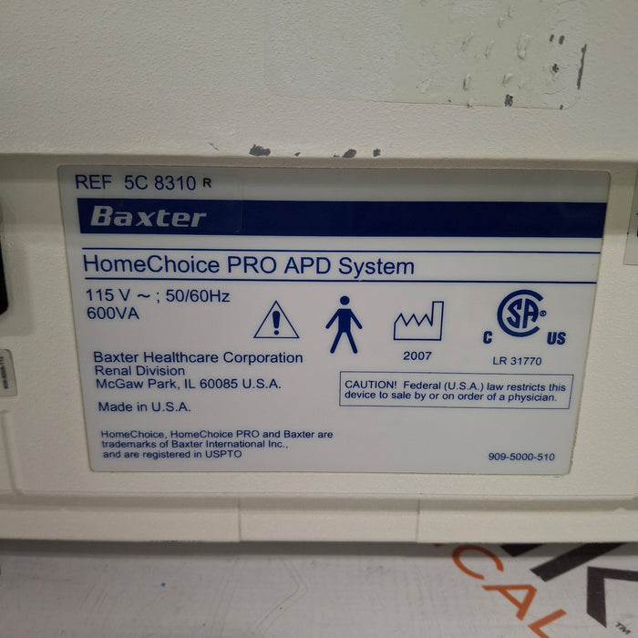 Baxter HomeChoice Pro APD Automated PD Dialysis System