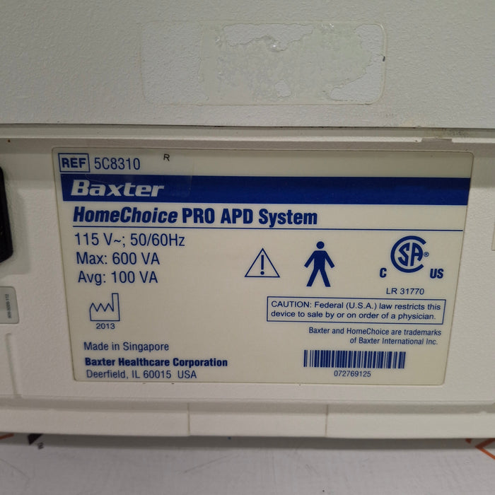 Baxter HomeChoice Pro APD Automated PD Dialysis System