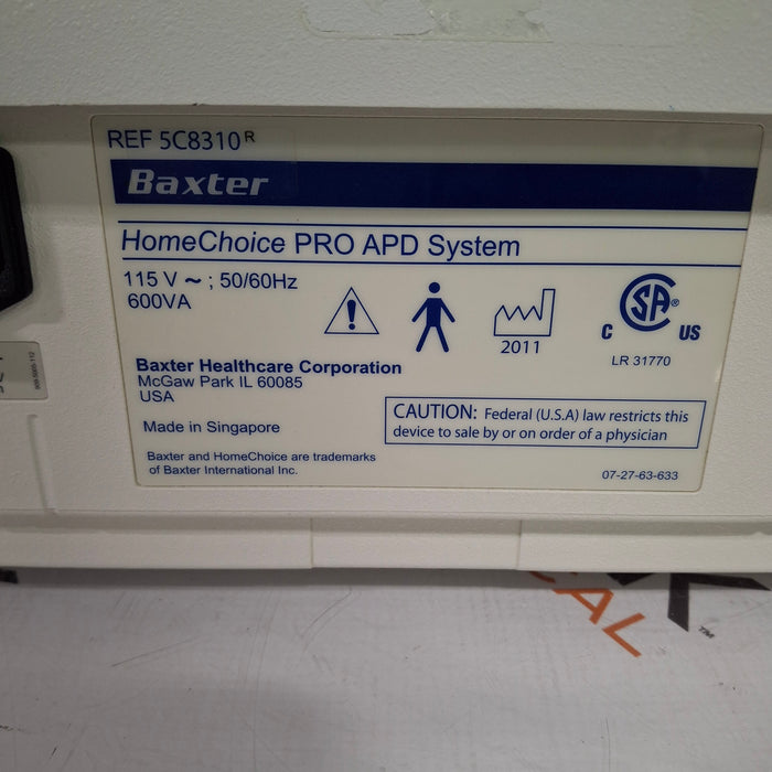 Baxter HomeChoice Pro APD Automated PD Dialysis System