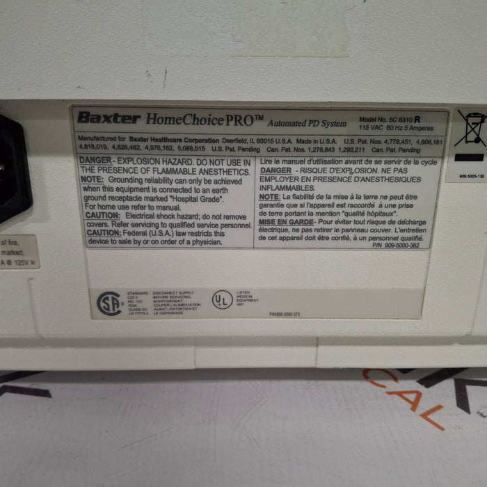 Baxter HomeChoice Pro APD Automated PD Dialysis System