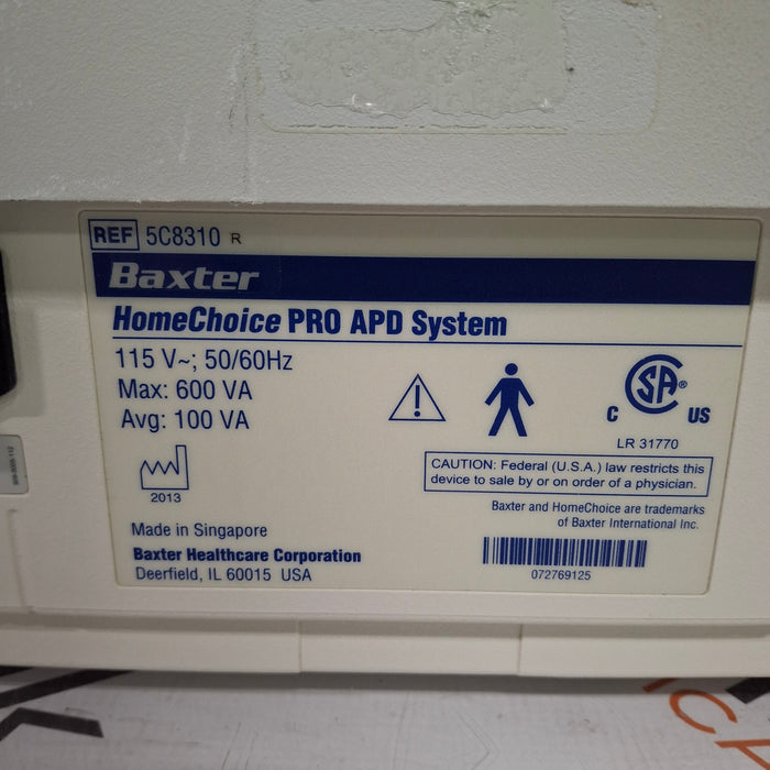 Baxter HomeChoice Pro APD Automated PD Dialysis System