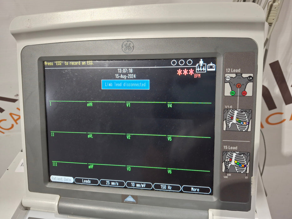 GE Healthcare MAC 5500 with CAM Module ECG System