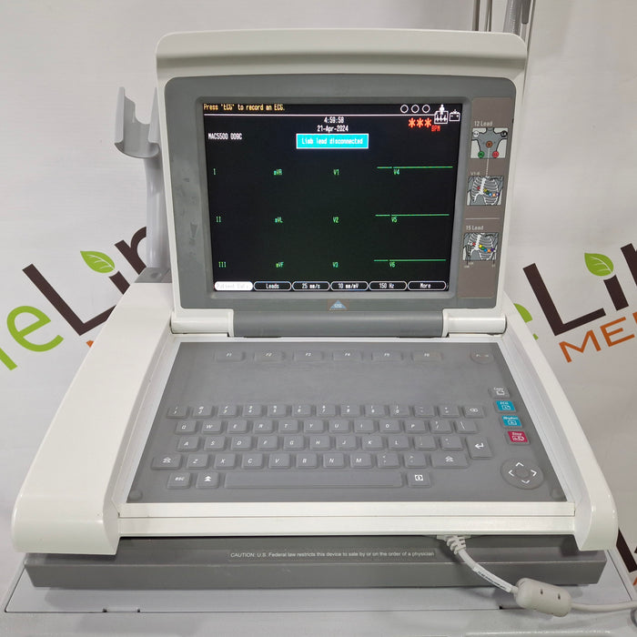 GE Healthcare MAC 5500 with CAM Module ECG System