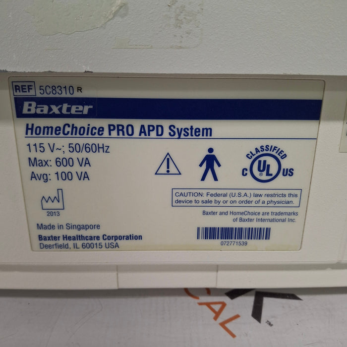 Baxter HomeChoice Pro APD Automated PD Dialysis System