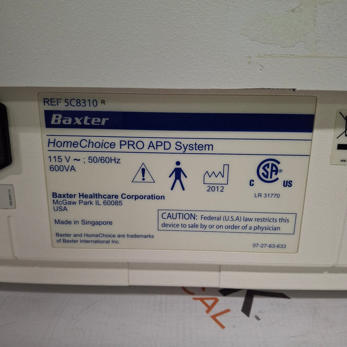 Baxter HomeChoice Pro APD Automated PD Dialysis System