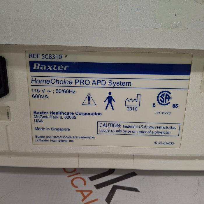 Baxter HomeChoice Pro APD Automated PD Dialysis System