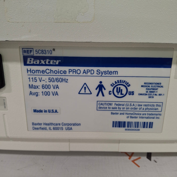 Baxter HomeChoice Pro APD Automated PD Dialysis System