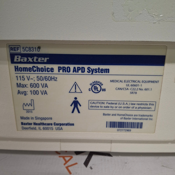 Baxter HomeChoice Pro APD Automated PD Dialysis System