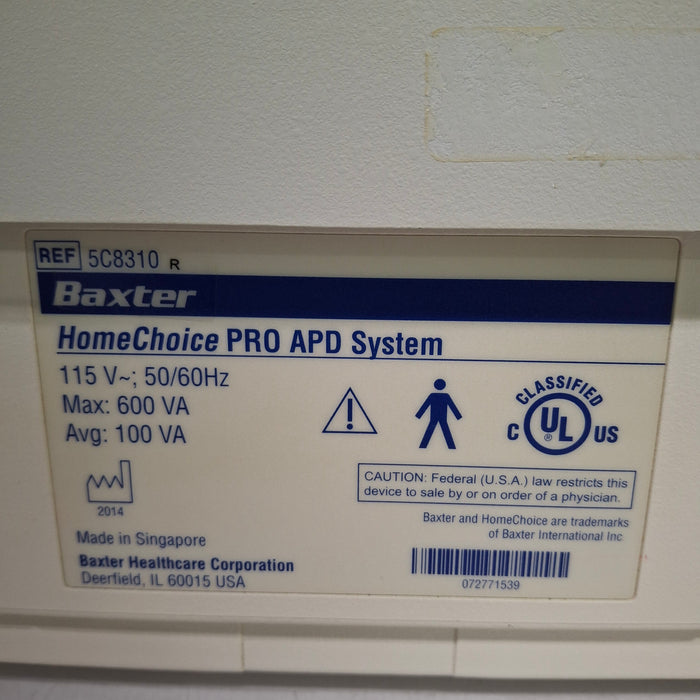 Baxter HomeChoice Pro APD Automated PD Dialysis System