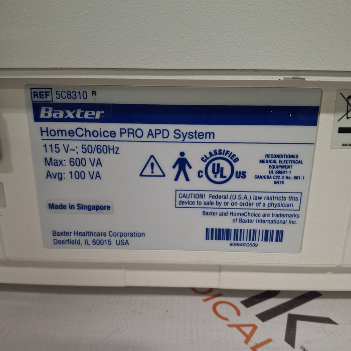 Baxter HomeChoice Pro APD Automated PD Dialysis System