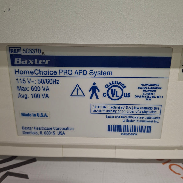 Baxter HomeChoice Pro APD Automated PD Dialysis System