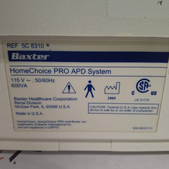 Baxter HomeChoice Pro APD Automated PD Dialysis System