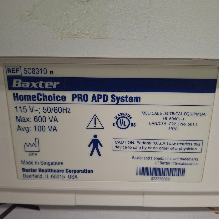 Baxter HomeChoice Pro APD Automated PD Dialysis System