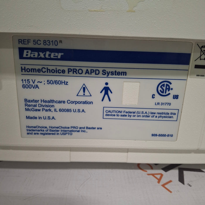 Baxter HomeChoice Pro APD Automated PD Dialysis System