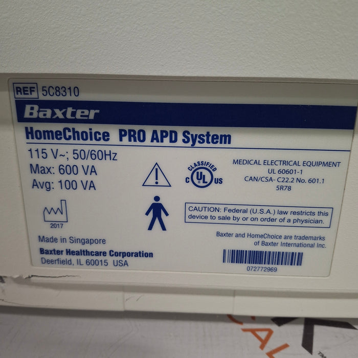 Baxter HomeChoice Pro APD Automated PD Dialysis System