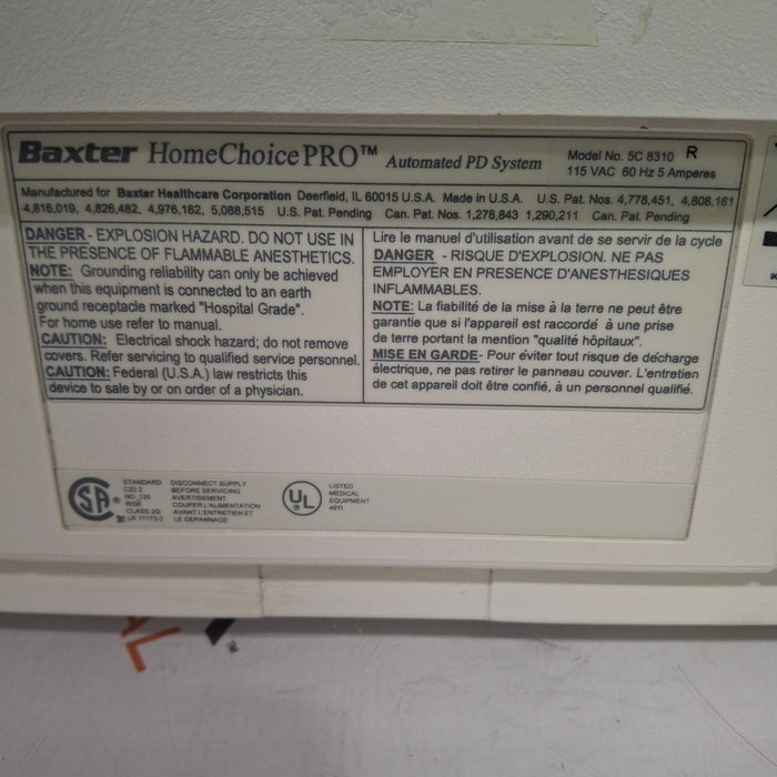 Baxter HomeChoice Pro APD Automated PD Dialysis System